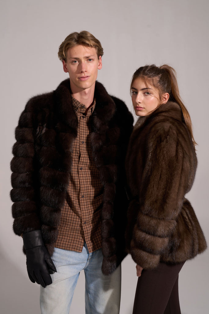 Abrigo Masculino de Martas Cibelinas y Chaqueta a Piel Entera de Martas Cibelinas