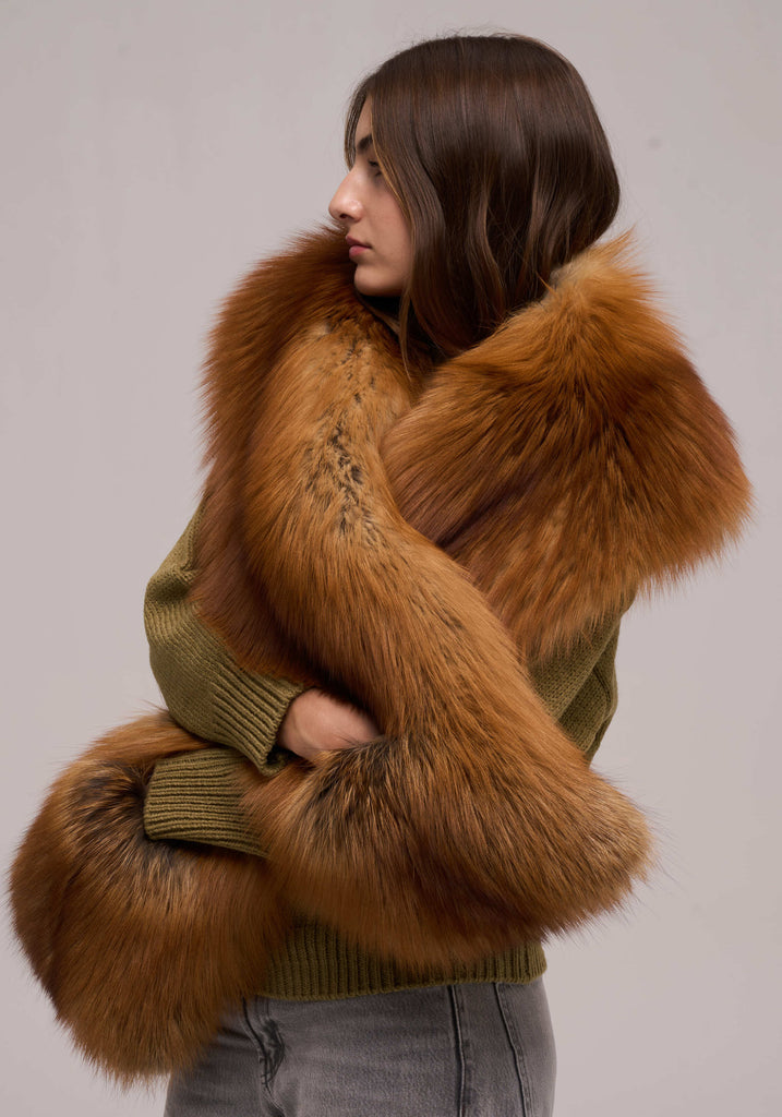 Bufanda de Zorro con Bolsillos