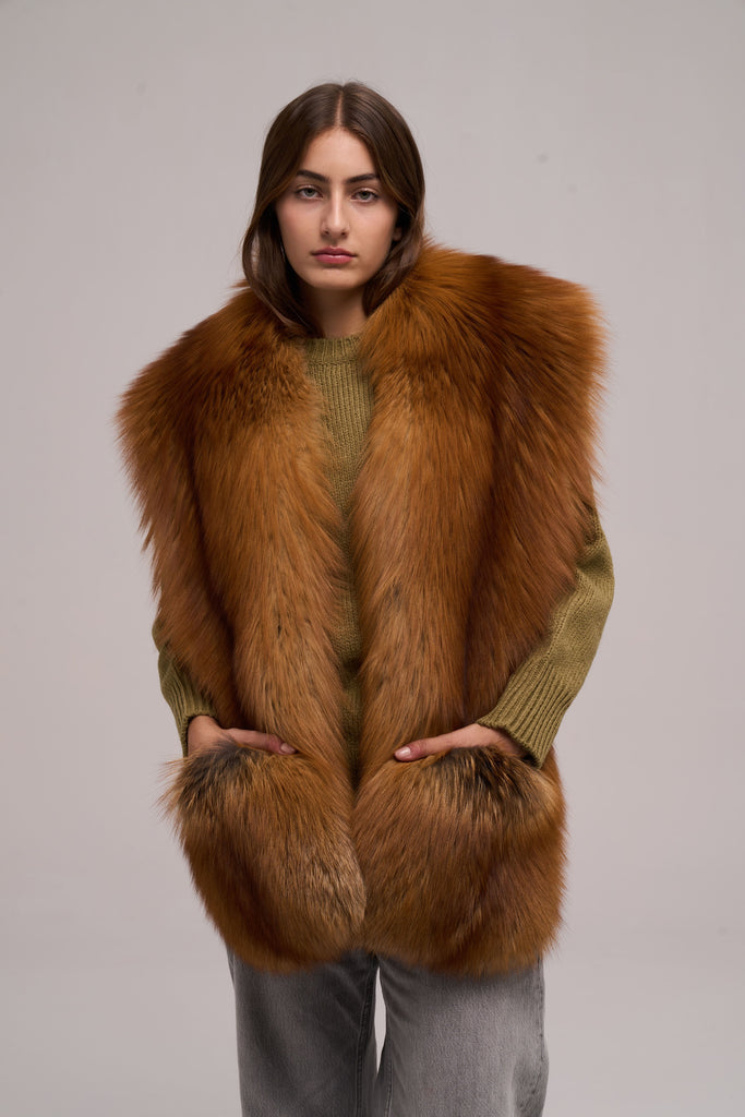 Bufanda de Zorro con Bolsillos