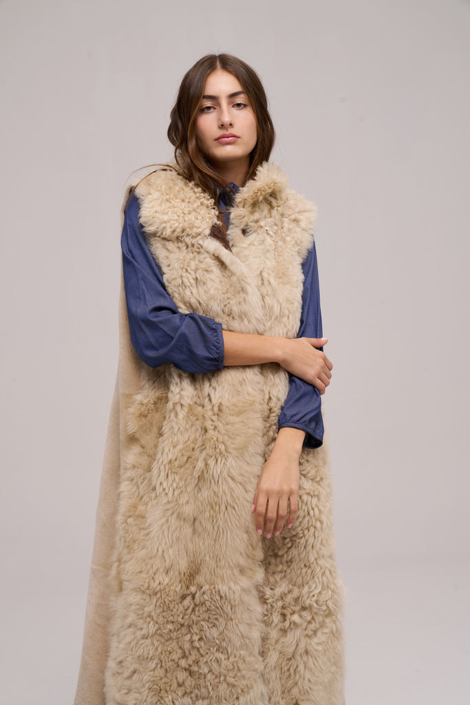 Chaleco Cordero Merino Reversible