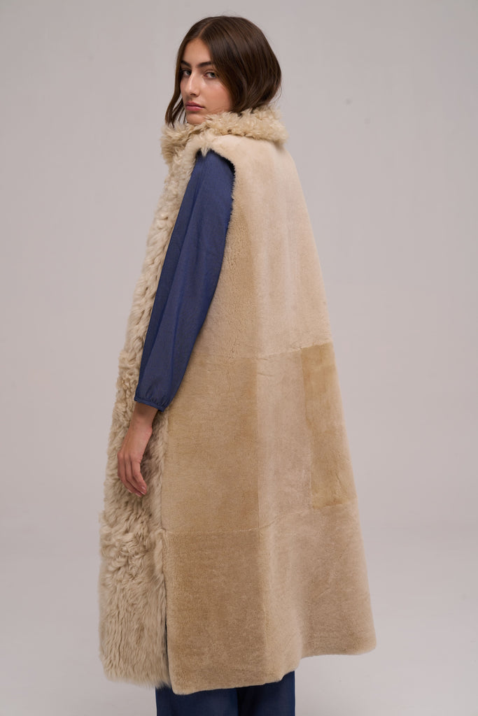 Chaleco Cordero Merino Reversible