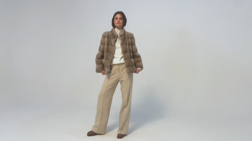 chaqueta vison horizontal