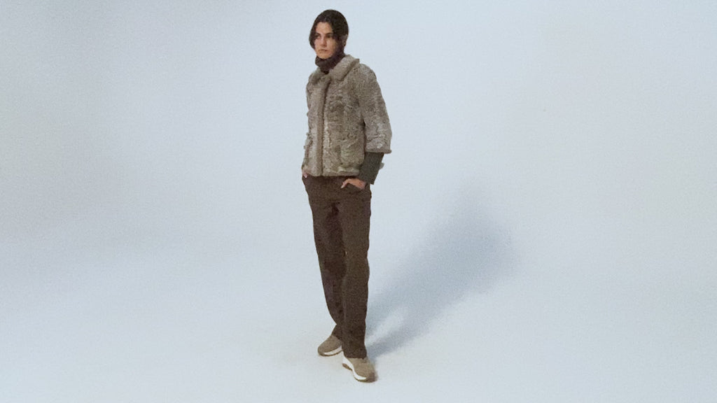 chaqueta astracan y vison
