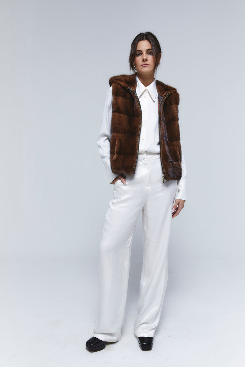 Chaleco de Visón con Capucha Ramiro Guardiola - Main Image