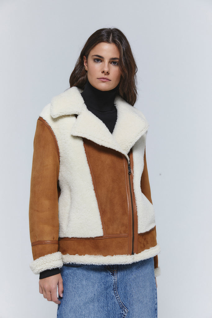 chaqueta codero merino doble faz