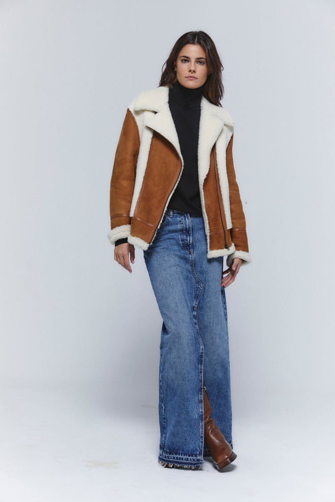 chaqueta codero merino doble faz